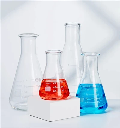 BKMAM Hot Sale Laboratorium Gebruik Borosilicaatglas 3.3 Erlenmeyer met smalle hals